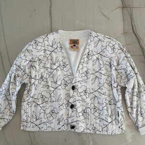 Vintage Gene Ewing BIS Floral Embroidered Jacket California Sunwash Size P